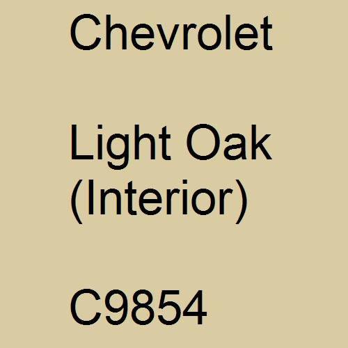 Chevrolet, Light Oak (Interior), C9854.